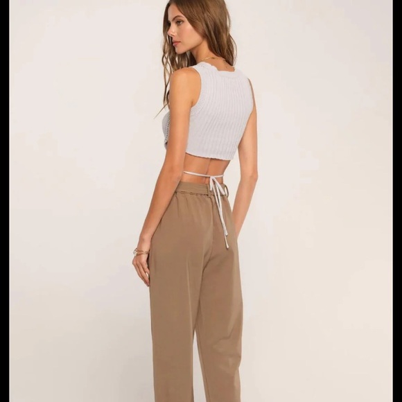 Heartloom - Oasis Cotton Knit Crop Tie Top - Picture 1 of 16